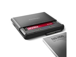 AXAGON SA-CC USB-C 10Gbps M.2 NVMe + SATA SSD/HDD adapter (ADSA-CC)